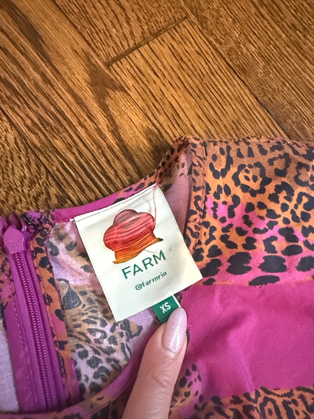 FARM Rio Pink Leopard Print Mini Dress - Picture 2 of 3